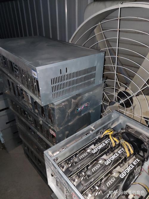 A modern mining farm showcasing cutting-edge hosted mining machines